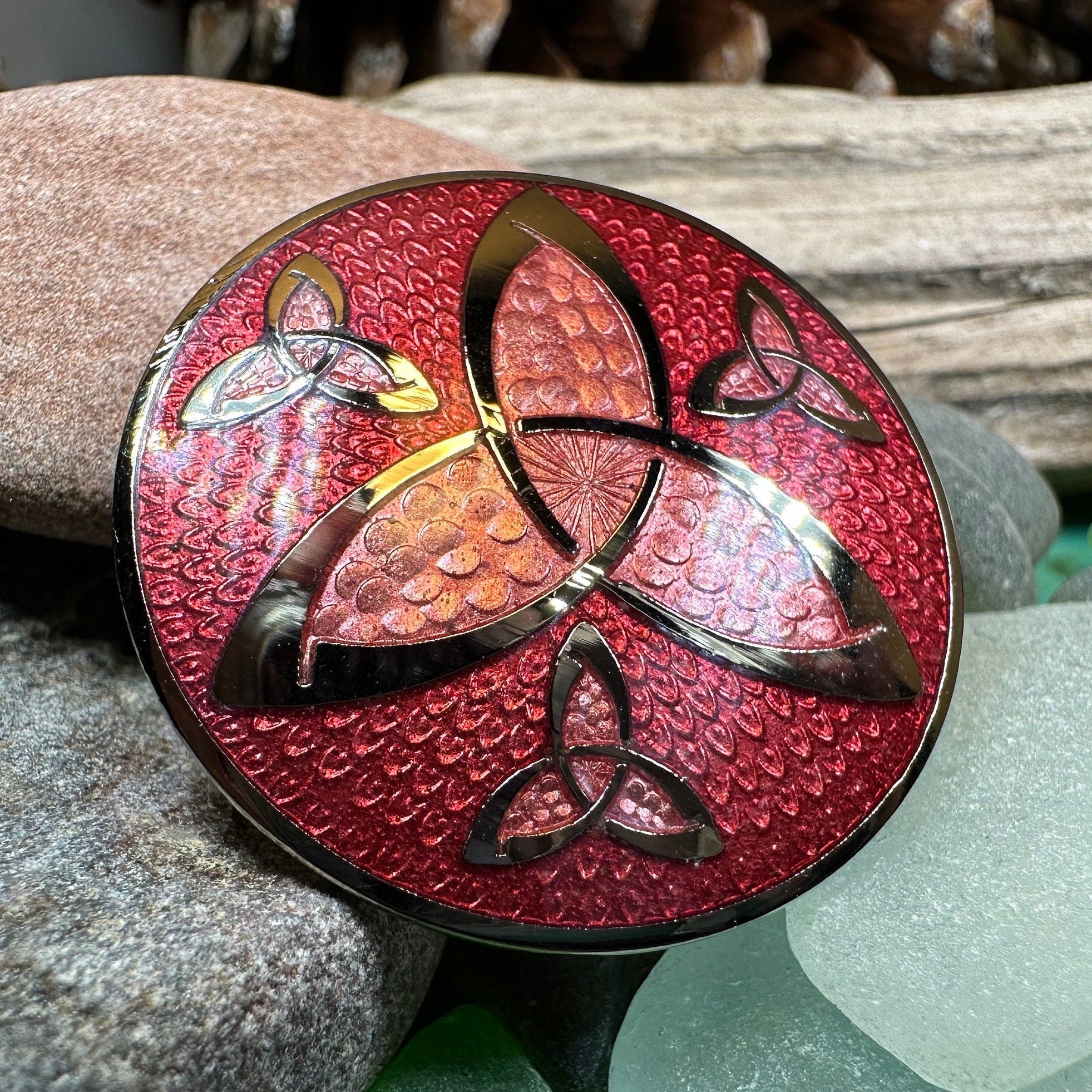 Celtic Four Trinity Knots Brooch