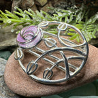 Enamel Mackintosh Rose Brooch