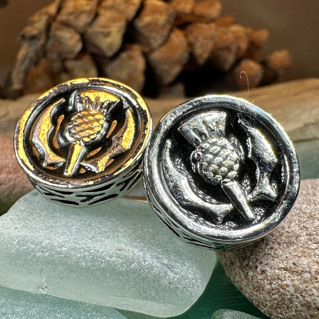 Elegant Thistle Cuff Links