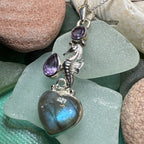 Seamist Seahorse Labradorite Necklace