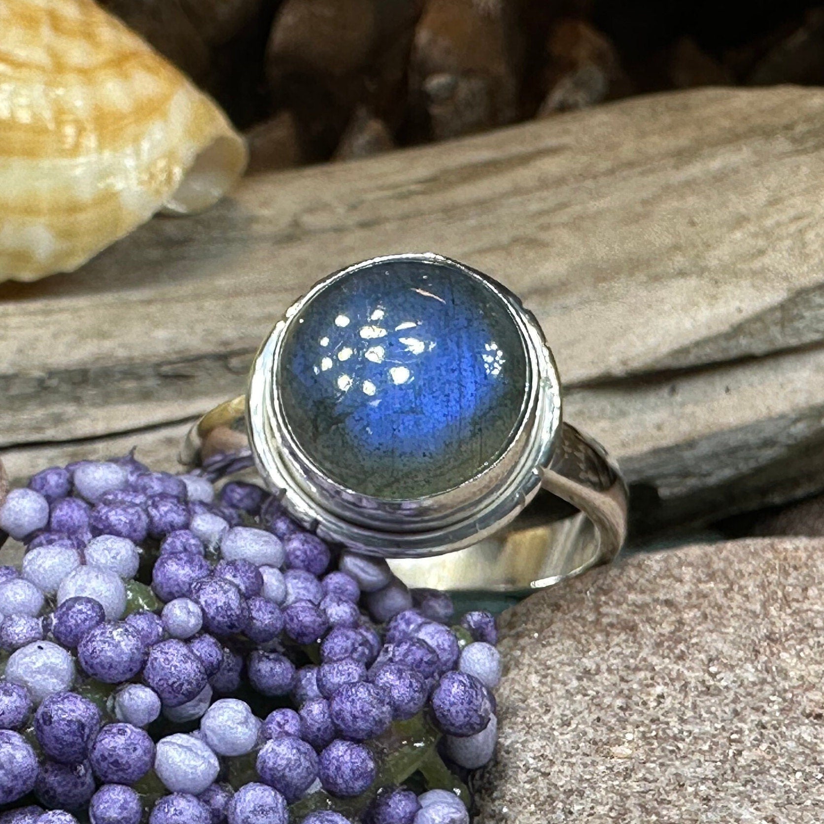 Celtic Twilight Labradorite Ring
