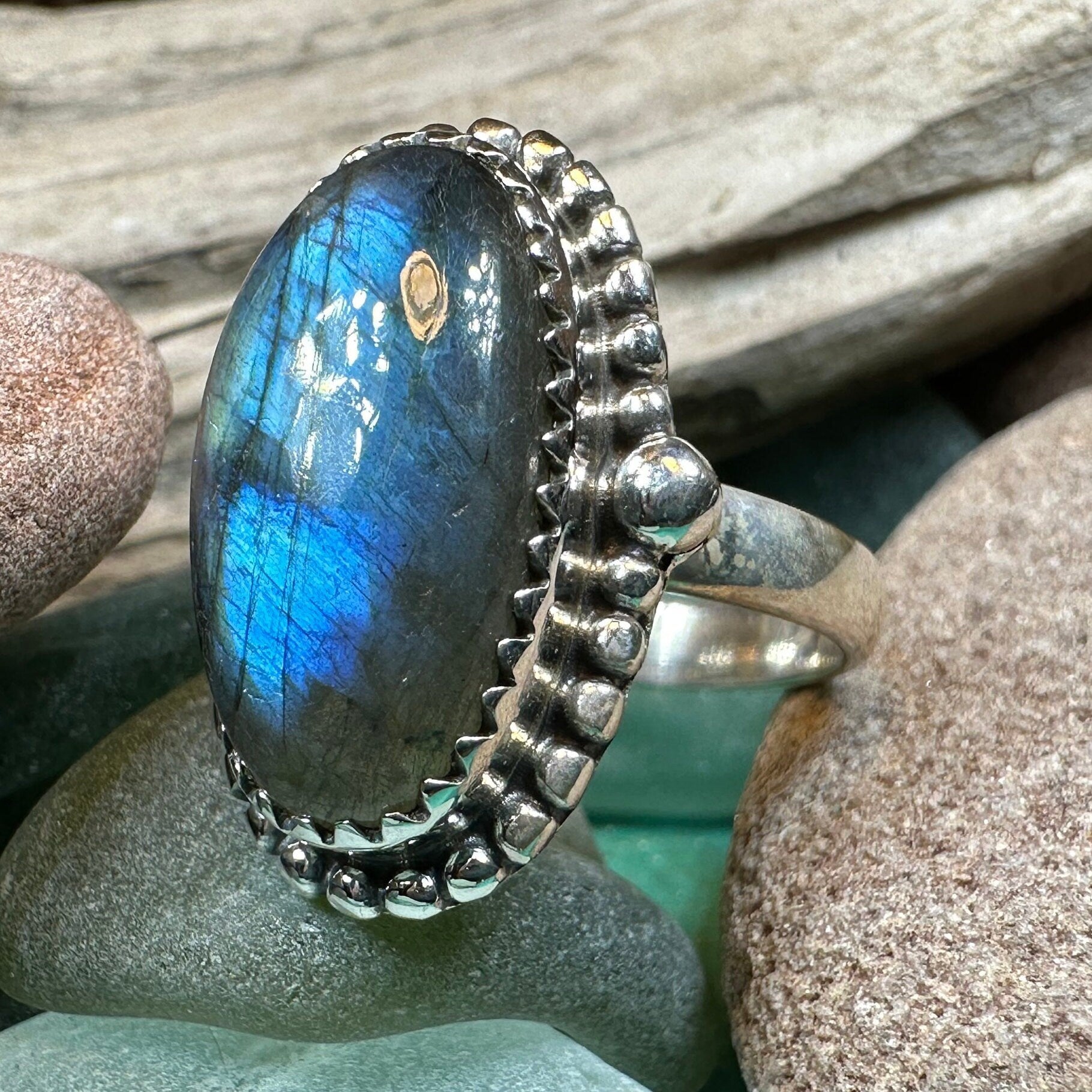 Celtic Storm Labradorite Ring