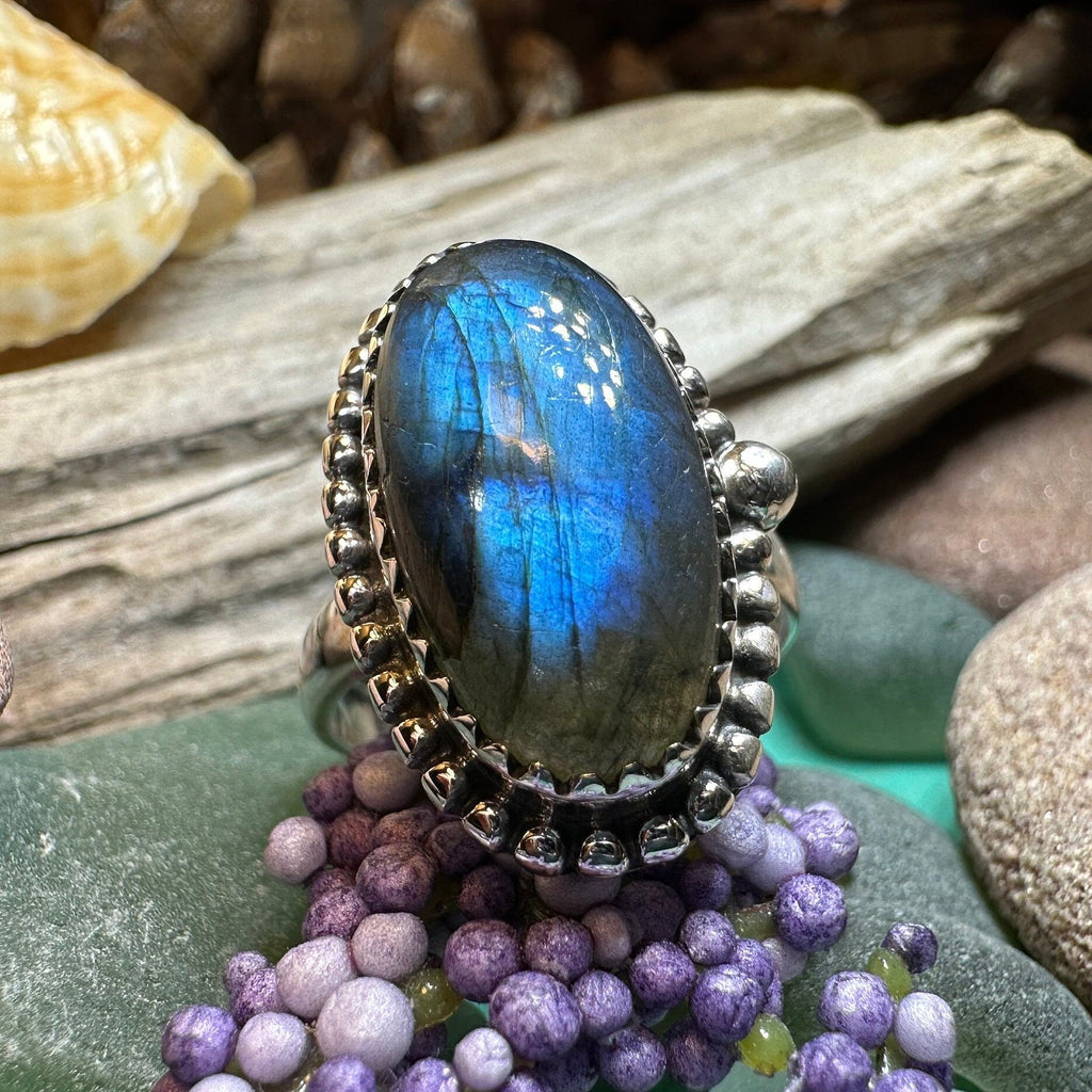 Celtic Storm Labradorite Ring