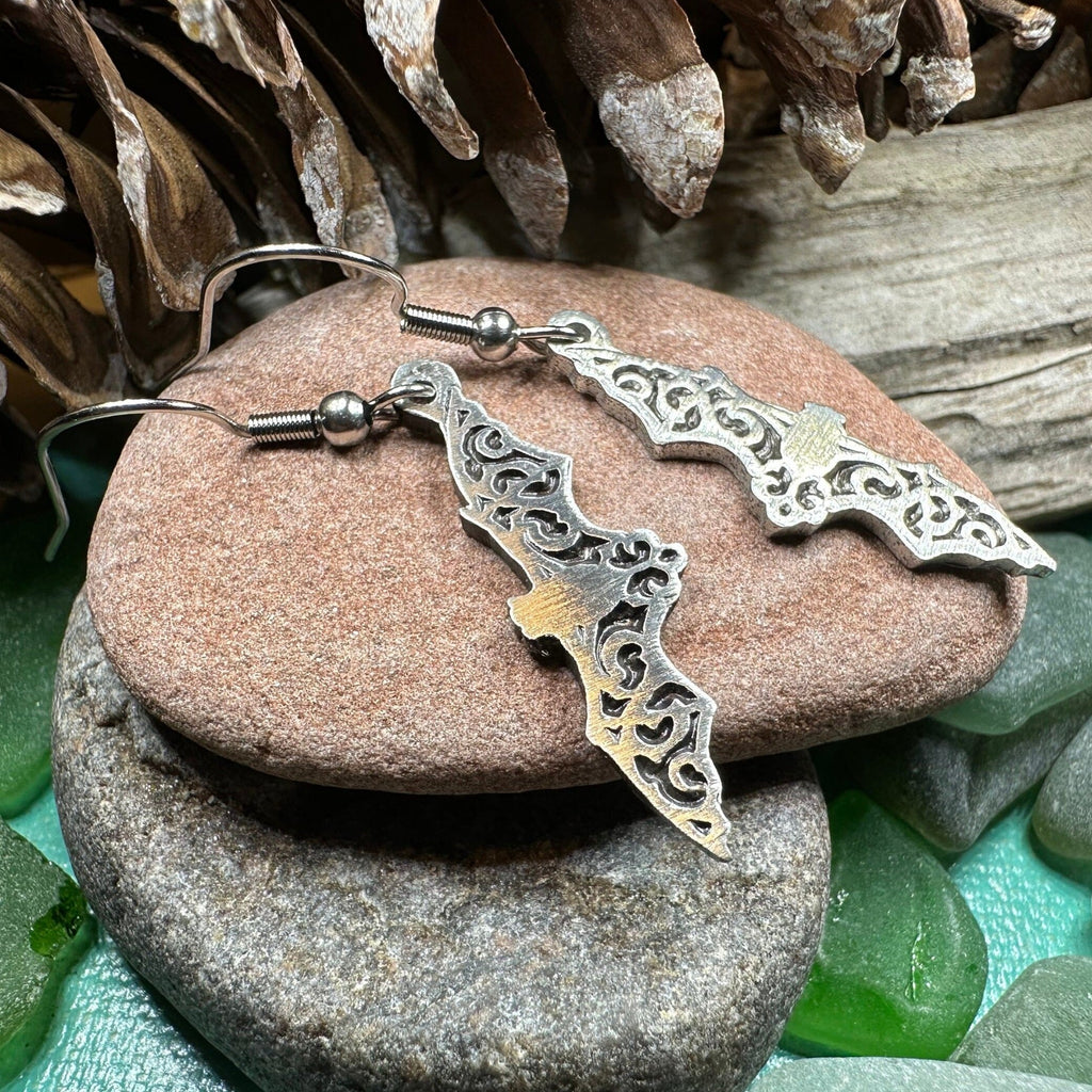 Gothic Bat Earrings