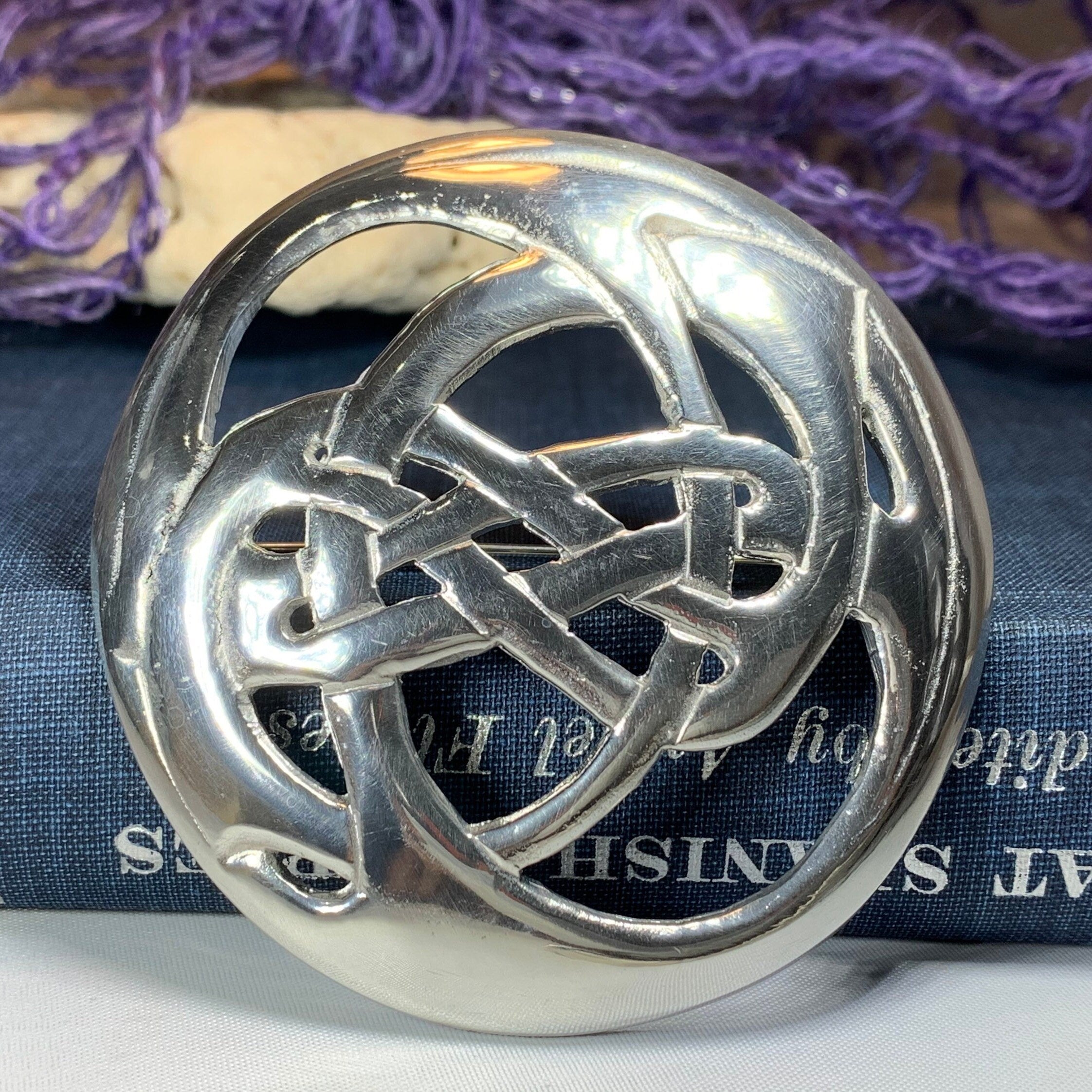 Amity Celtic Knot Tartan Brooch