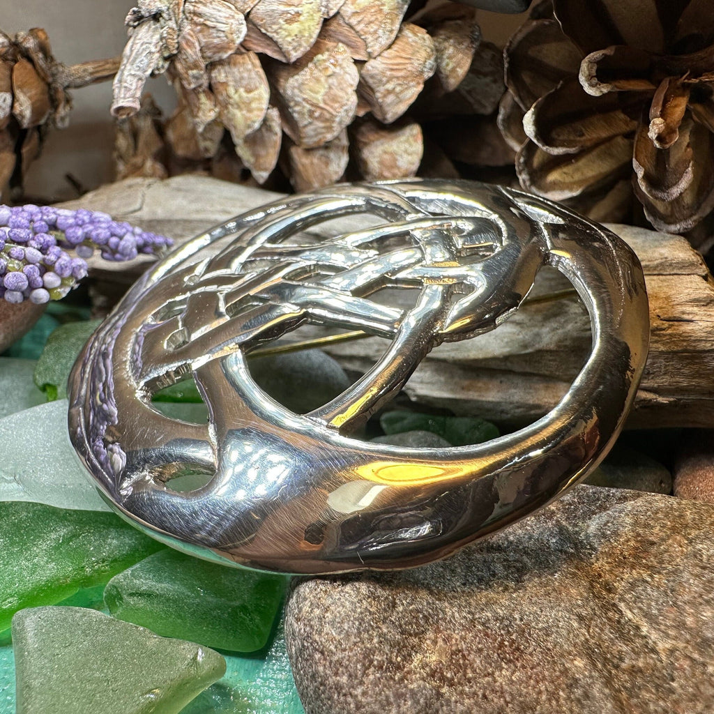 Amity Celtic Knot Tartan Brooch