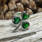 Irish Emerald Shamrock Lapel Pin
