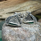 Ireland's Harp Post Earrings