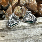 Ireland's Harp Post Earrings
