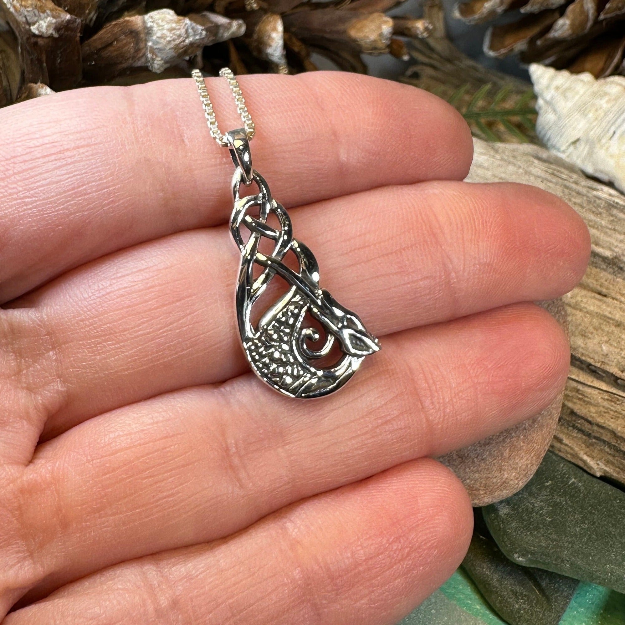 Muirgen Celtic Dragon Necklace