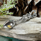 Welsh Celtic Heart Love Spoon Brooch
