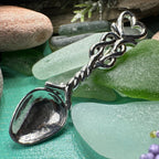 Welsh Celtic Heart Love Spoon Brooch