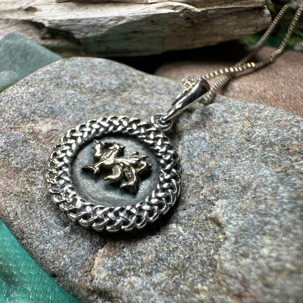 Welsh Dragon Celtic Necklace