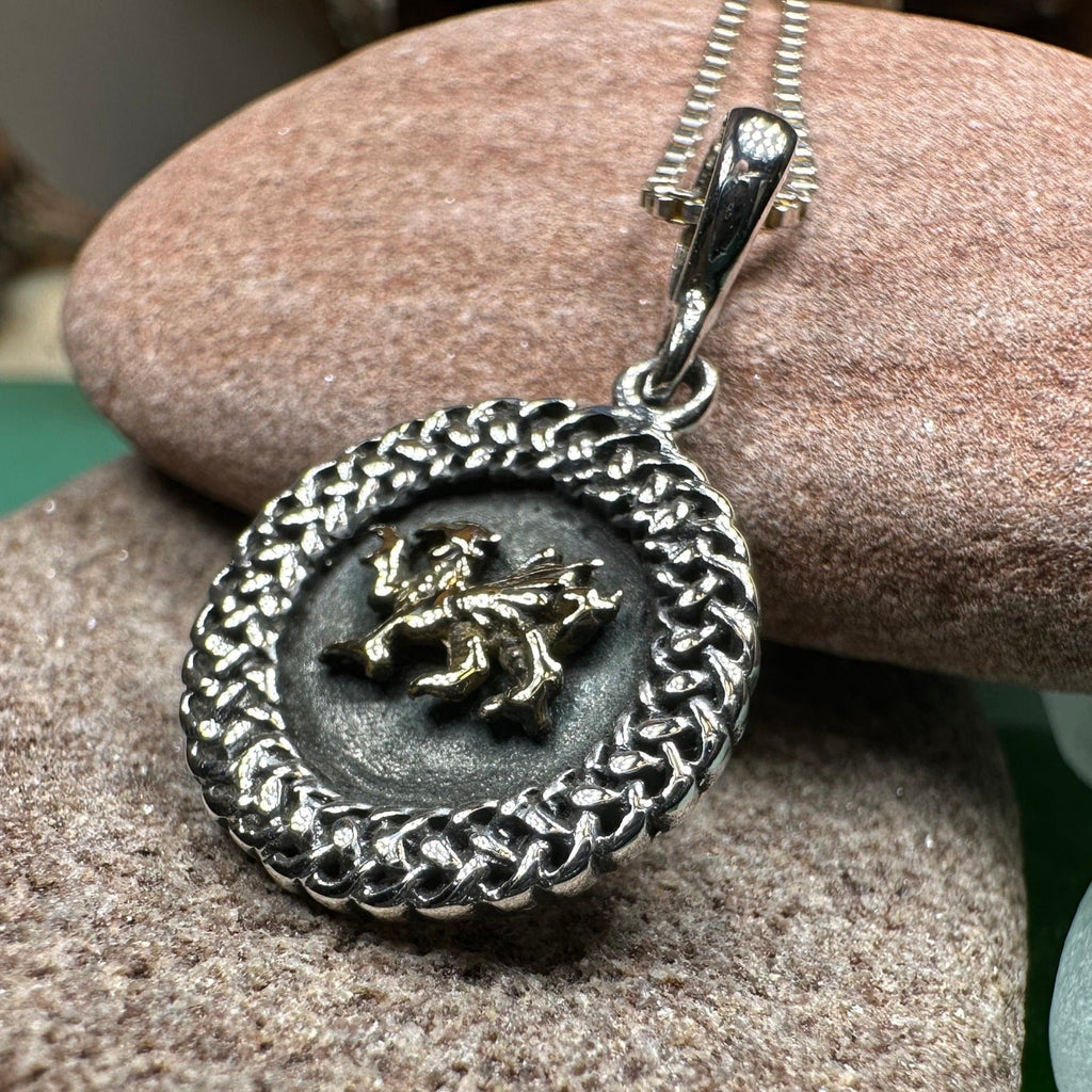 Welsh Dragon Celtic Necklace