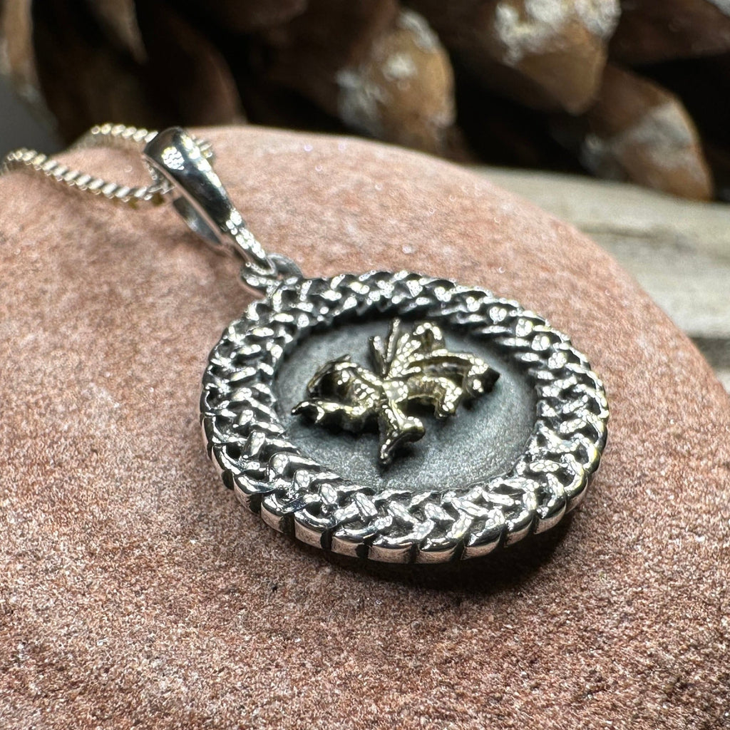 Welsh Dragon Celtic Necklace