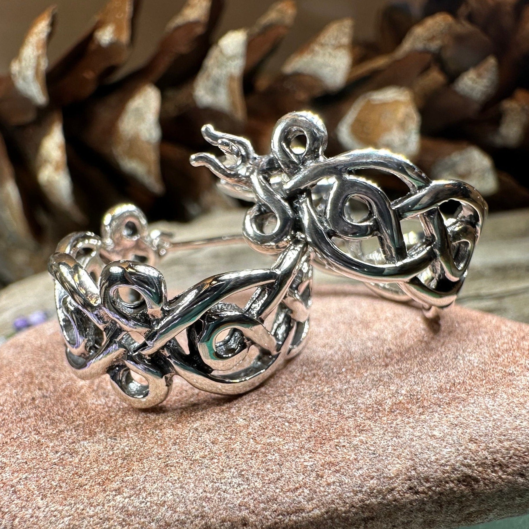 Laretta Celtic Hoop Earrings