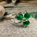 Emerald Shamrock Ring