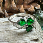 Emerald Shamrock Ring