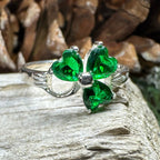 Emerald Shamrock Ring
