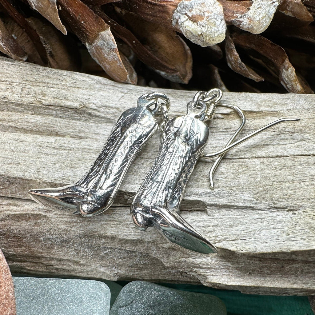 Old Montana Cowboy Boot Earrings