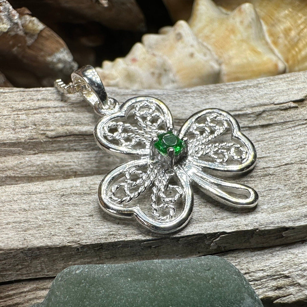 Irish Lace Shamrock Necklace
