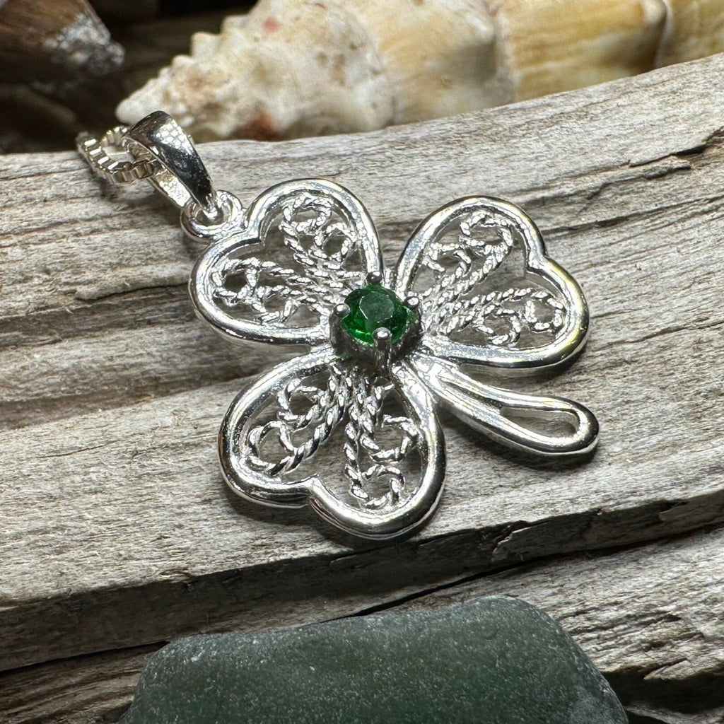 Irish Lace Shamrock Necklace