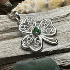 Irish Lace Shamrock Necklace