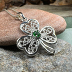 Irish Lace Shamrock Necklace