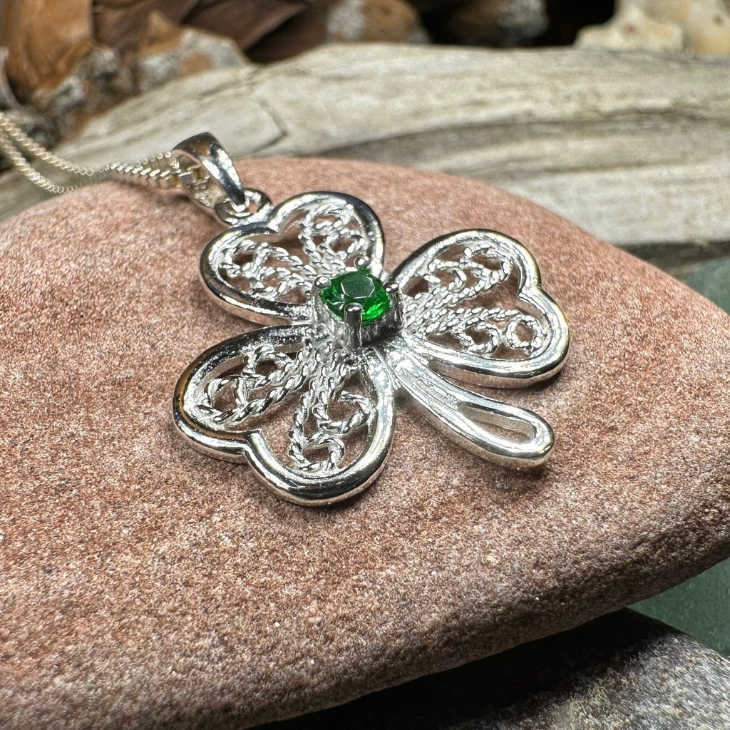 Irish Lace Shamrock Necklace