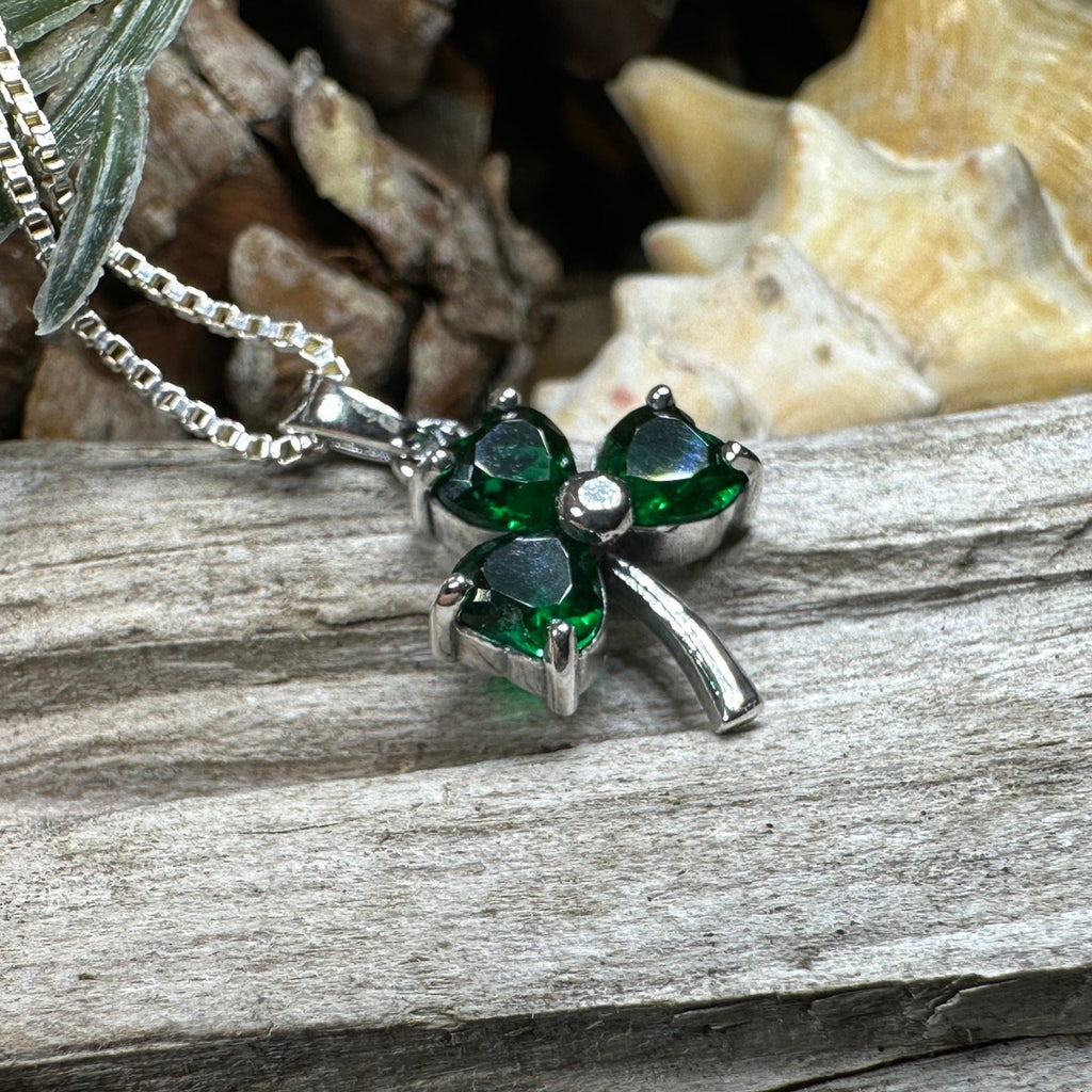 Emerald Shamrock Necklace