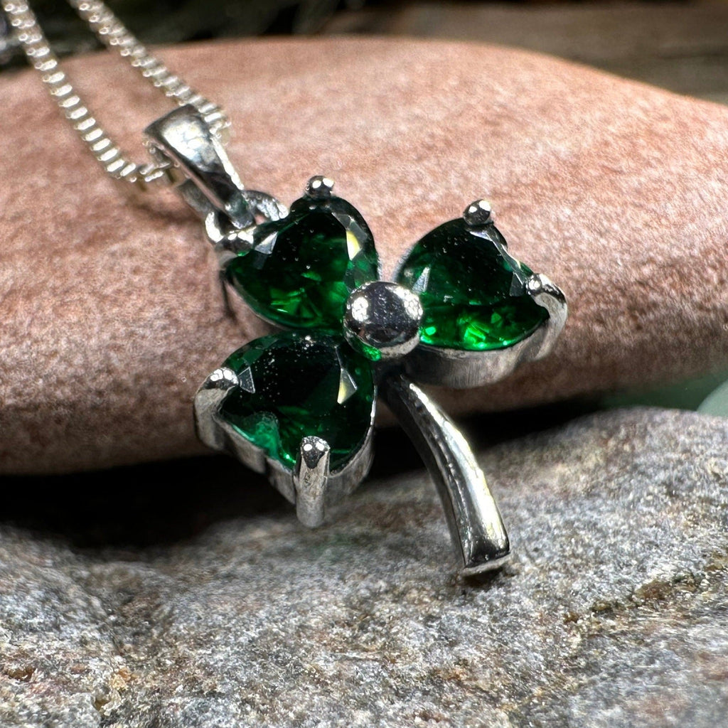 Emerald Shamrock Necklace