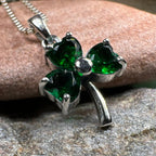 Emerald Shamrock Necklace