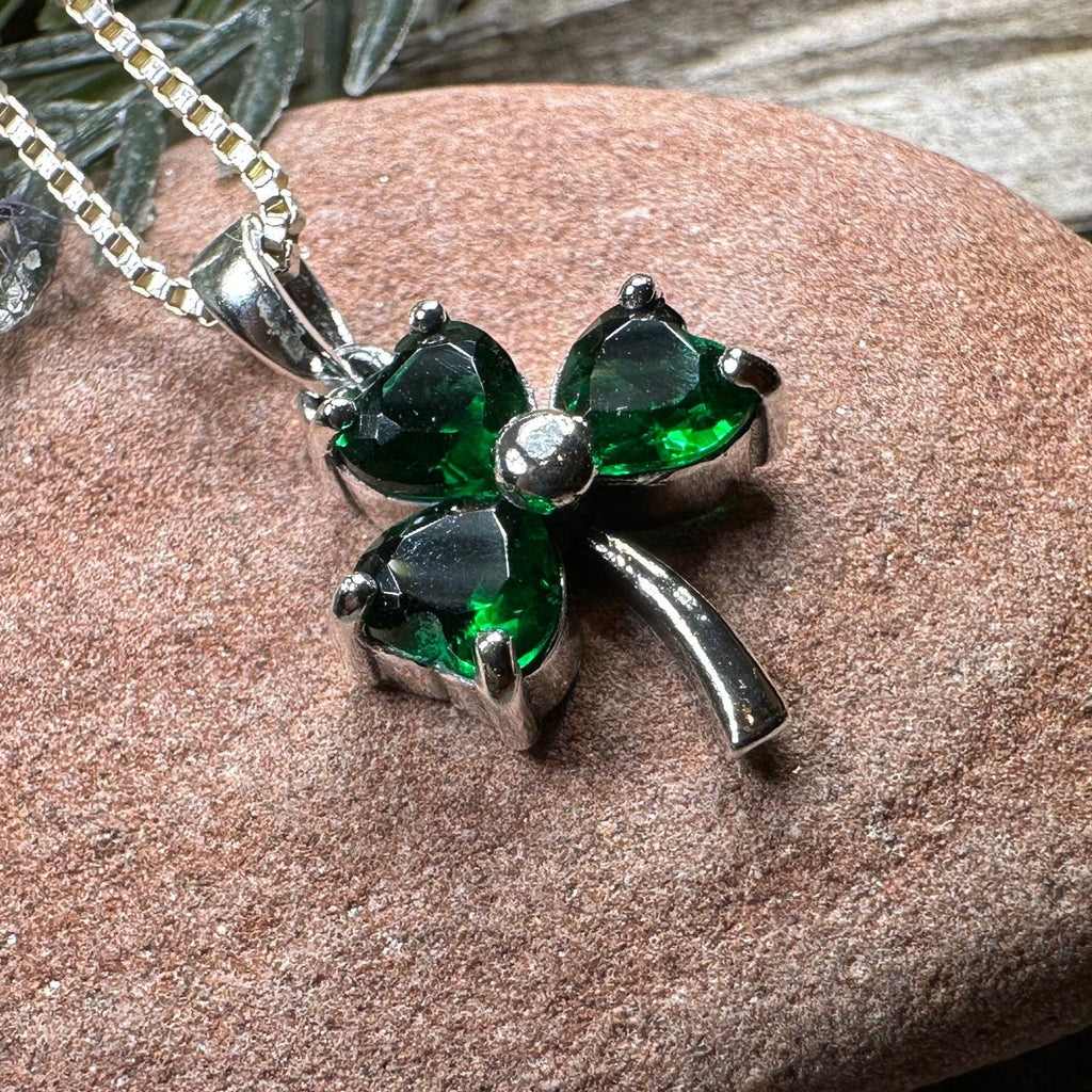 Emerald Shamrock Necklace