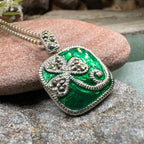 Shannyn Shamrock Enamel Necklace