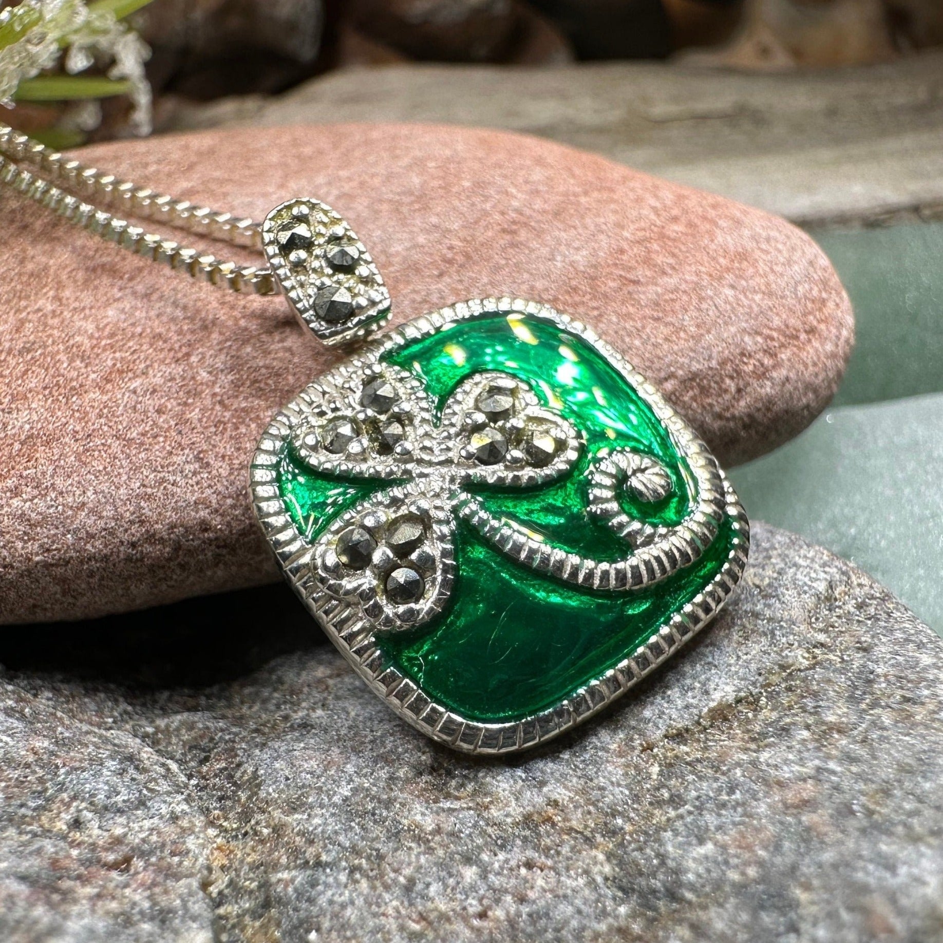 Shannyn Shamrock Enamel Necklace