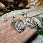 Ancient Harp Post Back Earrings