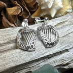 Ancient Harp Post Back Earrings