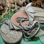 Tressach Pewter Dragon Necklace