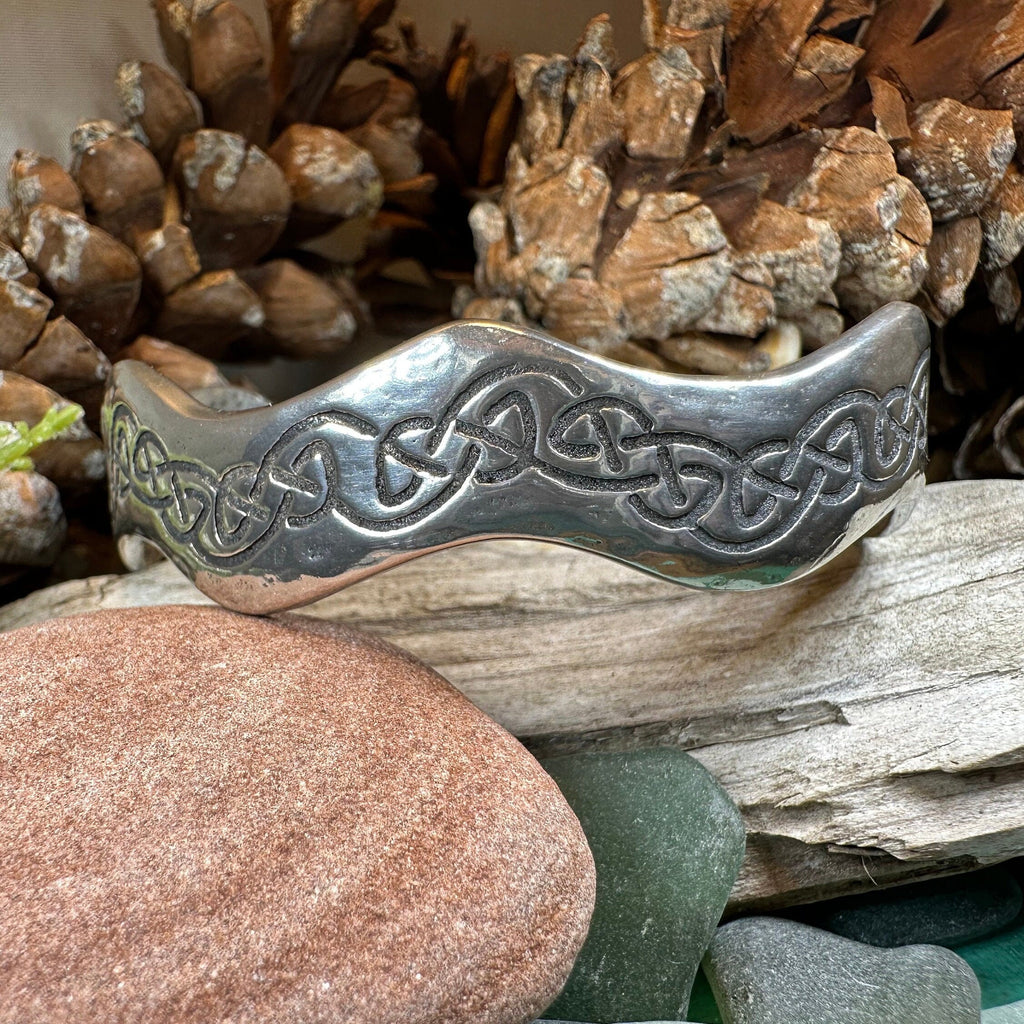 Celtic Wave Pewter Bracelet