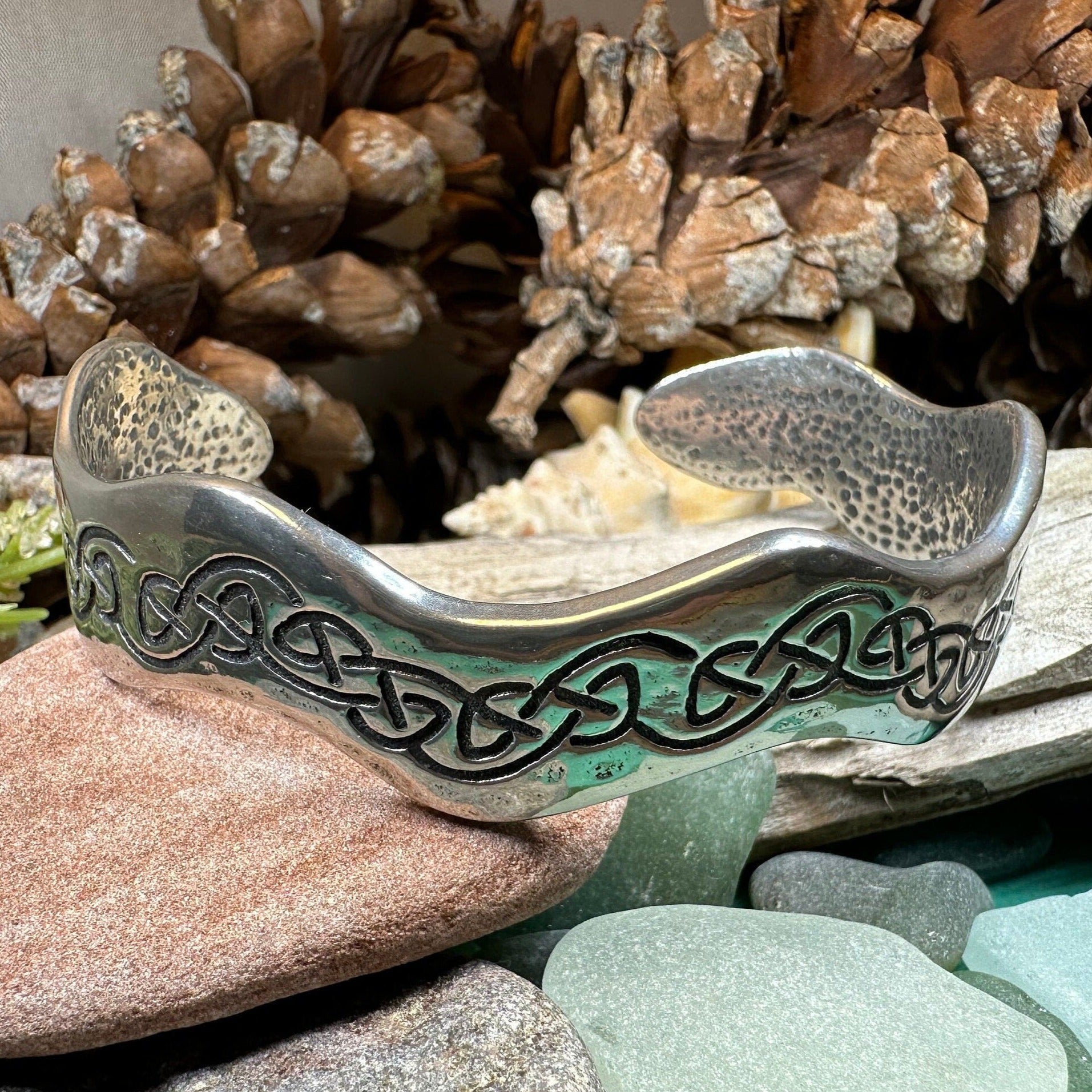 Celtic Wave Pewter Bracelet