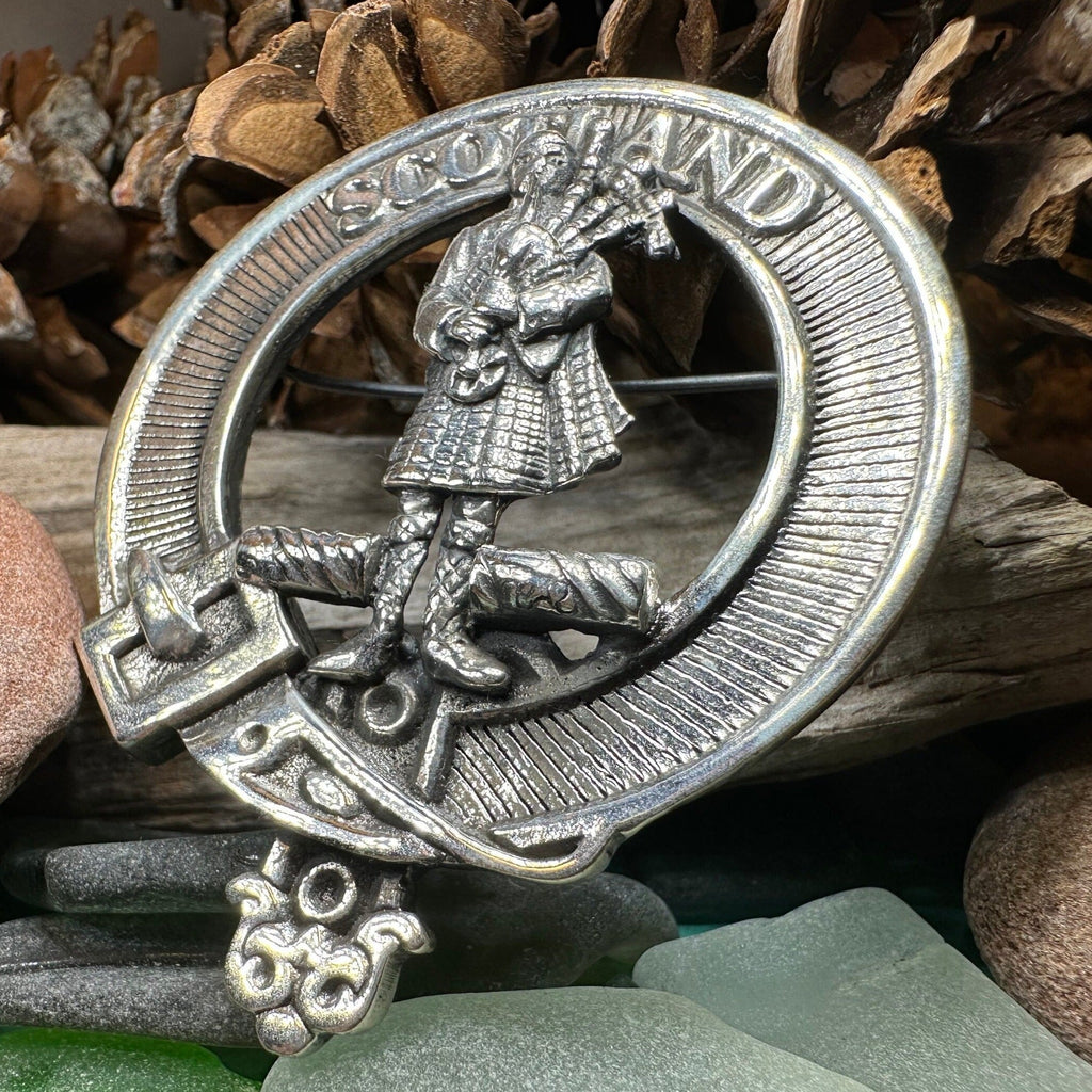 Bagpiper Scotland Brooch
