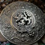 Royal Lion and Thistle Plaid Brooch