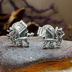 Petite Welsh Dragon Stud Earrings
