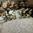 Golden Welsh Dragon Cuff Links