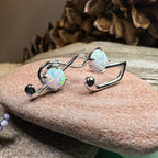 Opal Music Note Stud Earrings