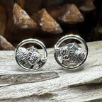 Scruffy Coo Highland Cow Post Earrings