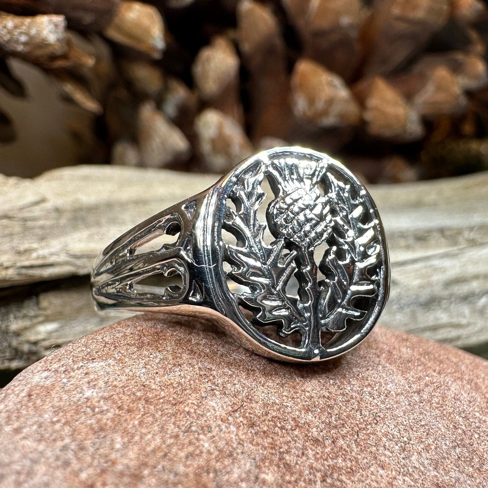 Heatherglen Thistle Signet Ring