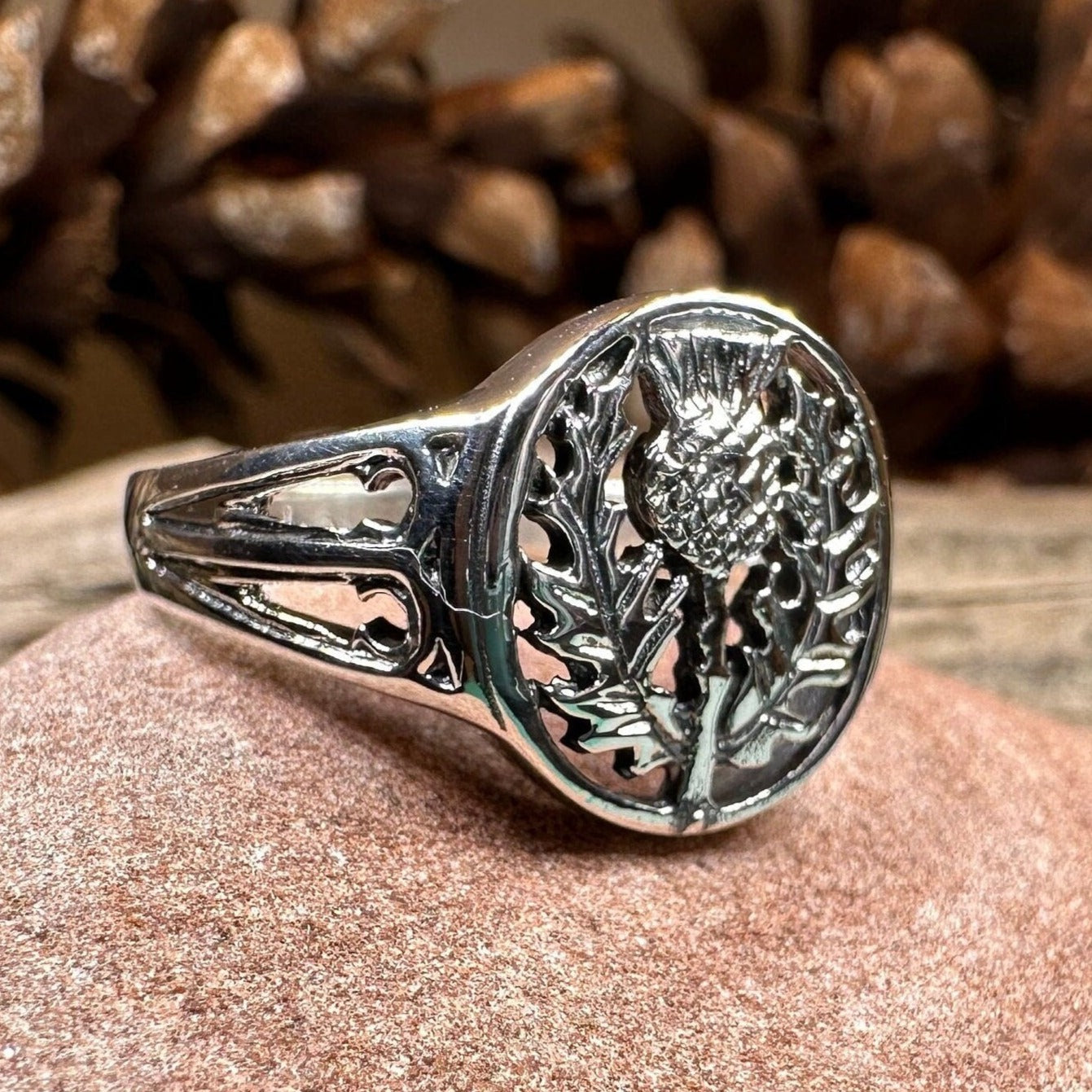 Heatherglen Thistle Signet Ring