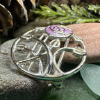 Enamel Mackintosh Rose Brooch