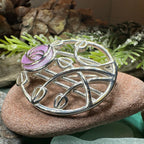 Enamel Mackintosh Rose Brooch